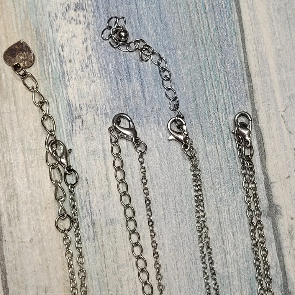 Girly Silver Necklaces.